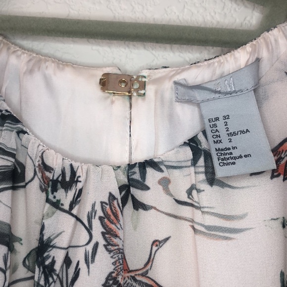 H&M Crane Cream Halter Dress Size 2 - Picture 9 of 10